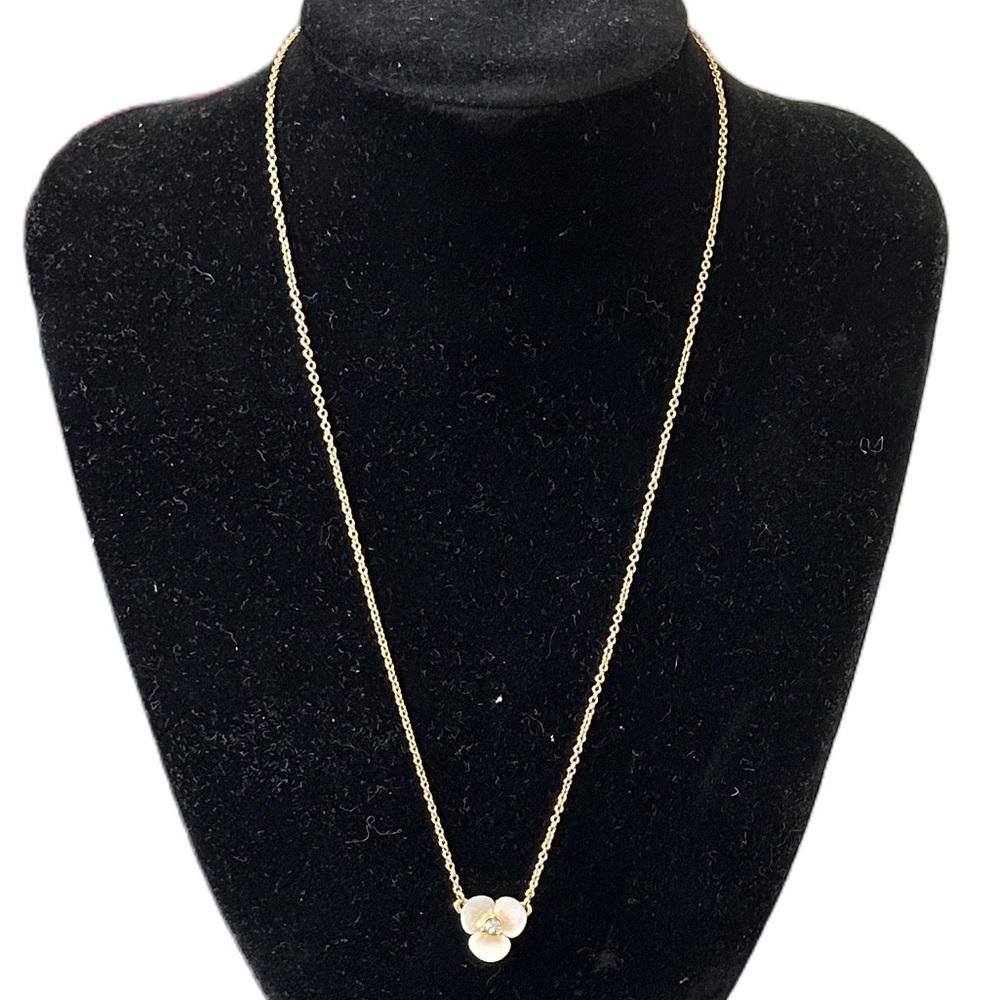 Kate Spade Disco Pansy Gold Pendant Necklace